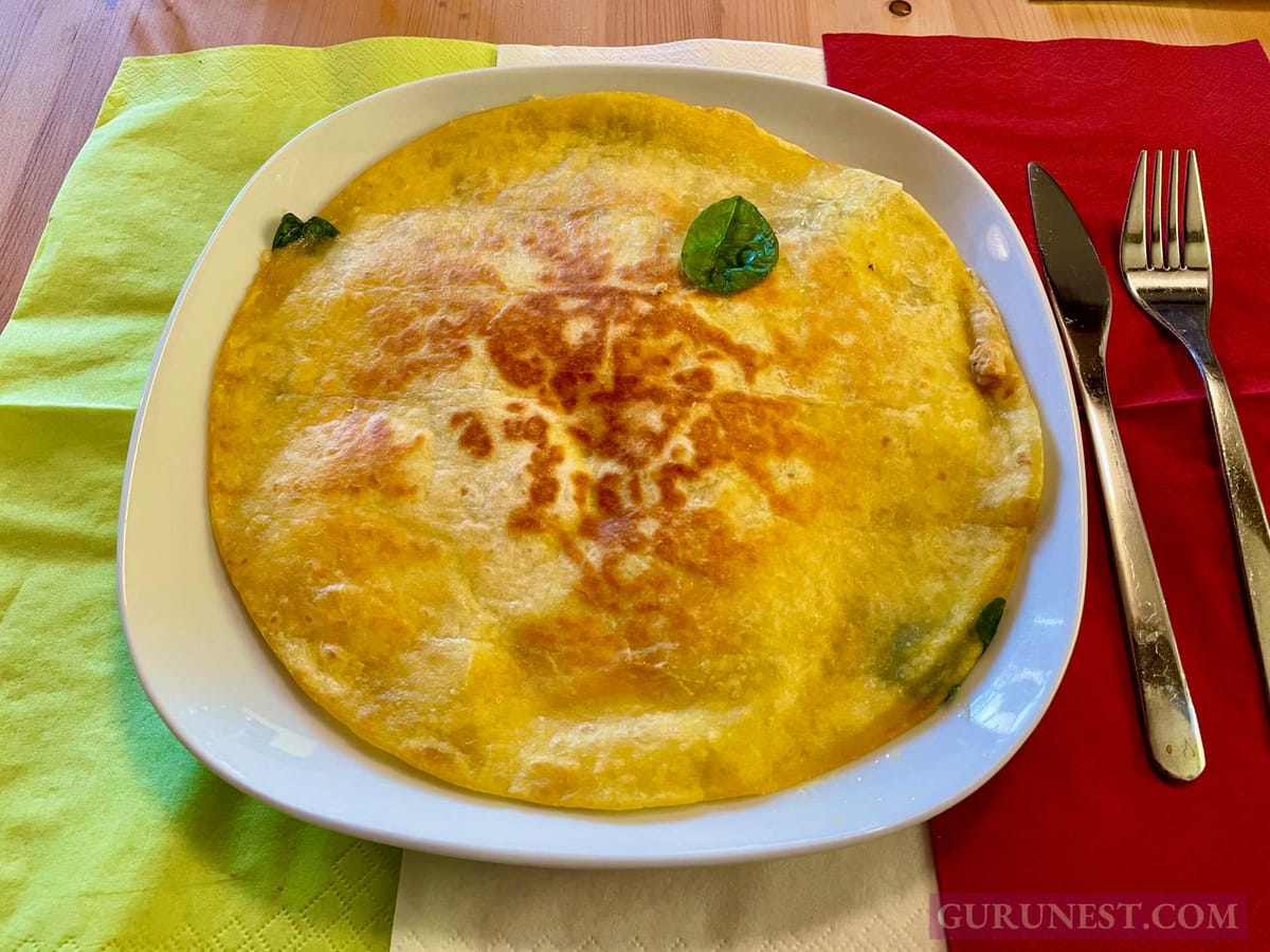 Spinat-Quesadillas vegan à la gurunest