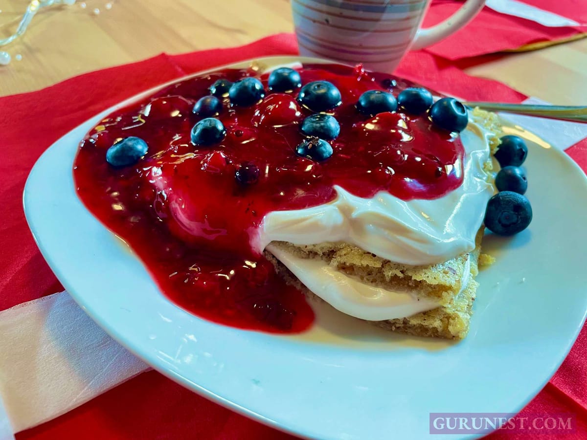 Dänischer Schichtkuchen vegan à la gurunest
