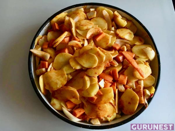 Kartoffelplatte vegan à la gurunest
