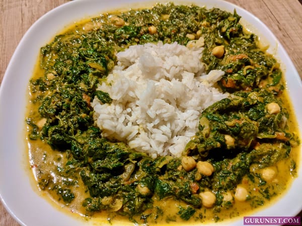 Indisches Spinat-Curry vegan à la gurunest