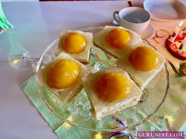 Spiegelei-Kuchen vegan à la gurunest