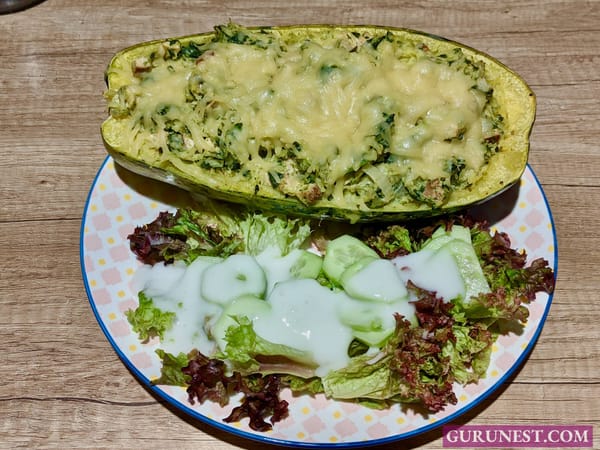 Spaghettikürbis vegan à la gurunest