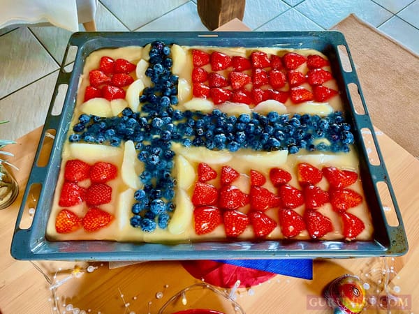 Norwegischer Obstkuchen vegan à la gurunest