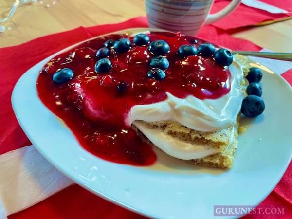 Dänischer Schichtkuchen vegan à la gurunest